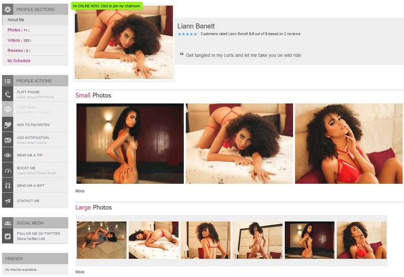 Camster.com provides an extensive model profile with pics, vids, and info