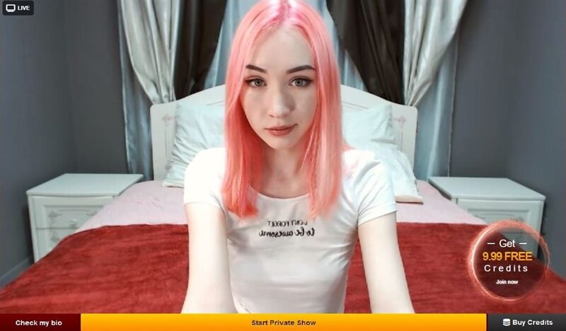 LiveJasmin pink haired russian chick