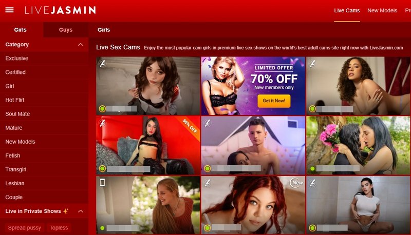 LiveJasmin 70% promotion for first-time users LiveJasmin 70% promotion for first-time users