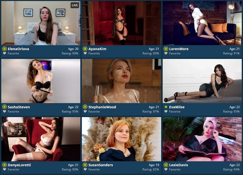 LivePrivates offers a beautiful gallery of professional profile pics