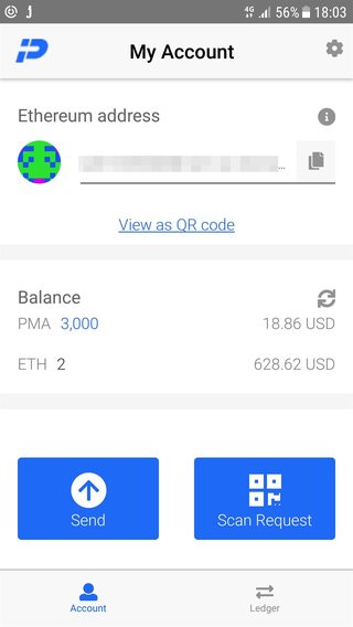 PumaPay wallet app screenshot