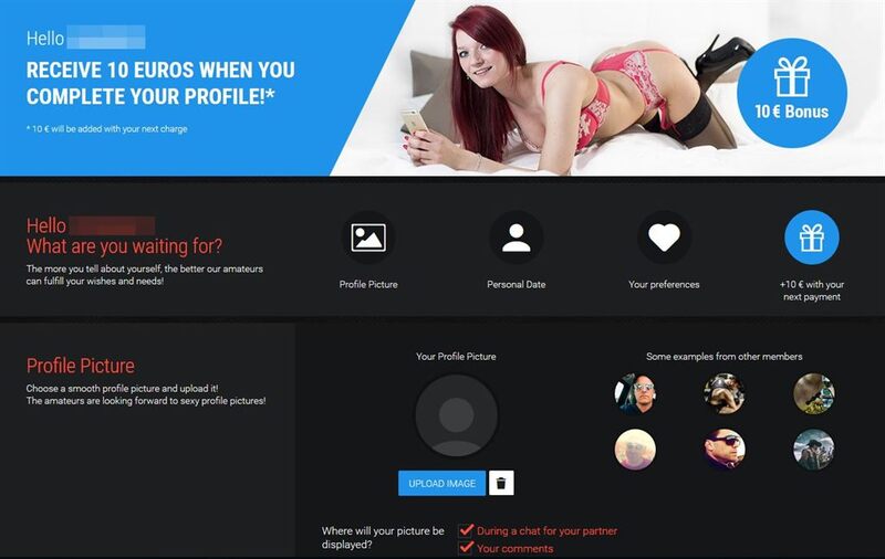 User profile page on Visit X