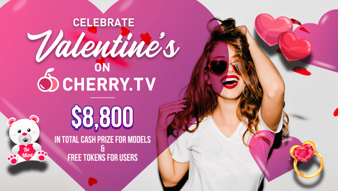 Cherry.tv Valentine's Day cam site promotion