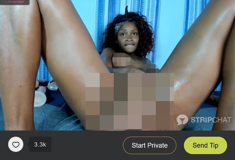 Stripchat - Hot ebony private cam shows paid with Bitcoin