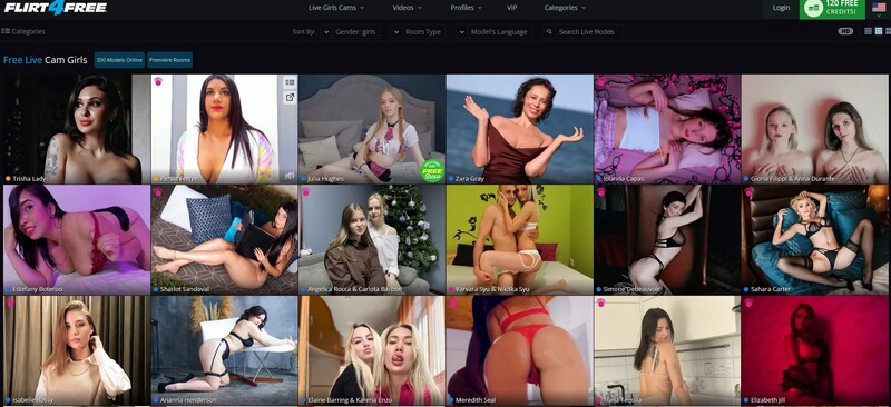 Flirt4Free features around 500 premium cam models