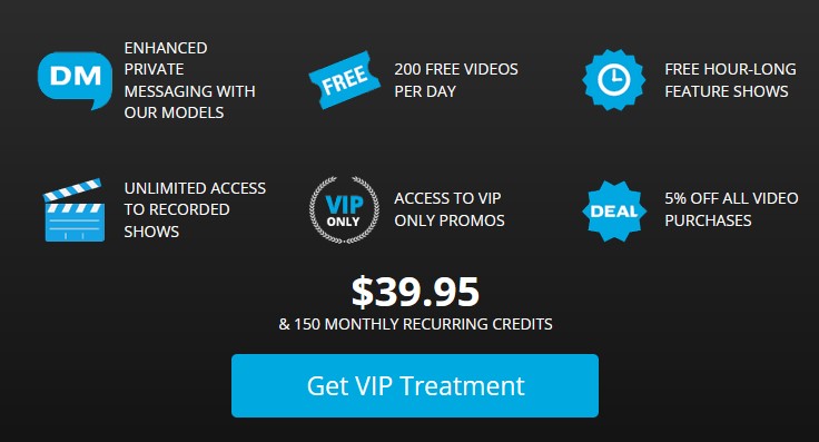 Flirt4Free offers a great VIP program beneficial especially to frequent users