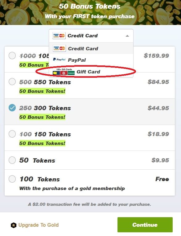 How to pay using a gift card at Cam4.com