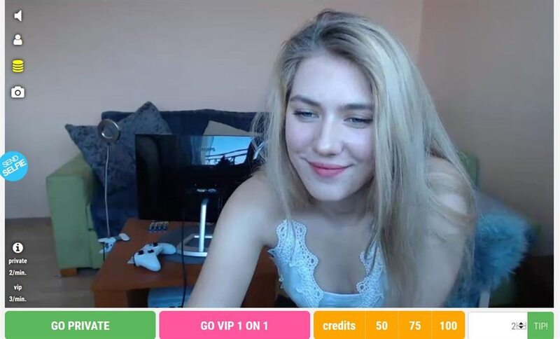 Cute happy blonde cam girl on SecretFriends