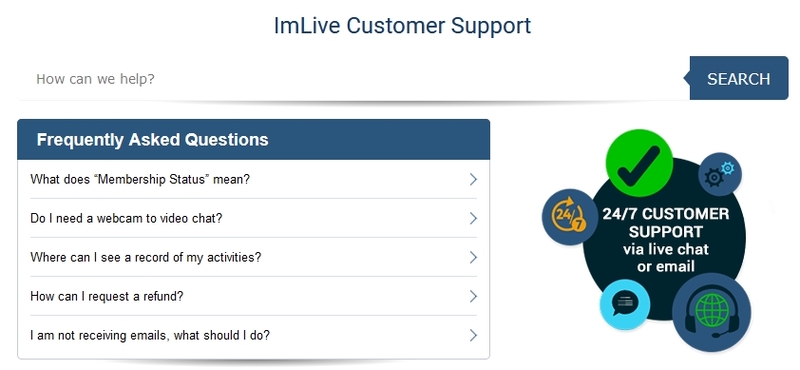ImLive provides 24/7 live customer care