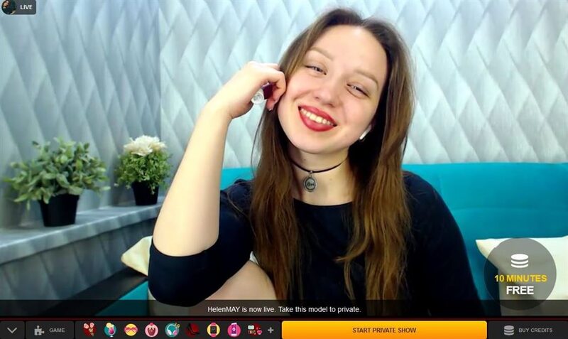 Linda modelo de cámara sonriente en LiveJasmin