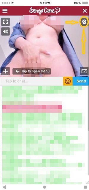 How to engage in c2c chats from your mobile device on BongaCams