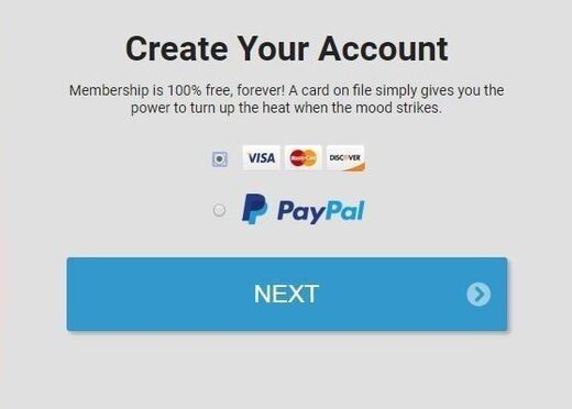Streamate.com's payment options