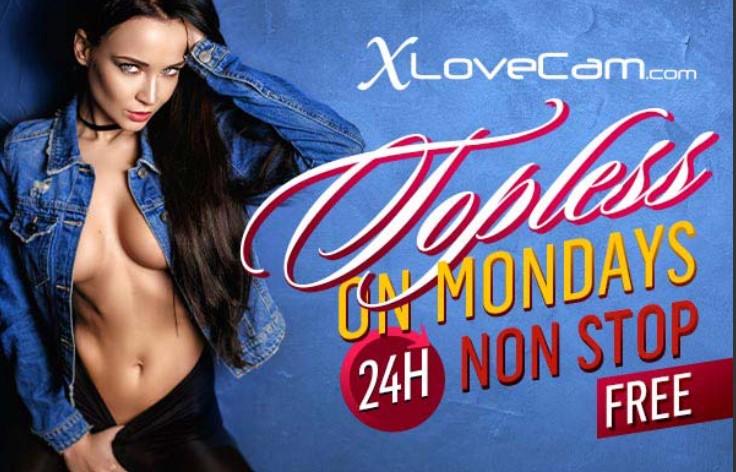 XLoveCam has professional cam models naked from the waist up every Monday